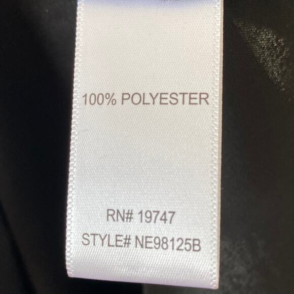 NEW NINE EIGHT Gold Shimmer Midi Dress Size Medium V Neck Balloon Long Sleeve - Picture 4 of 5